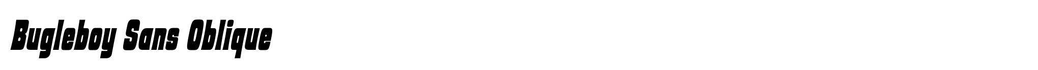 Bugleboy Sans Oblique image